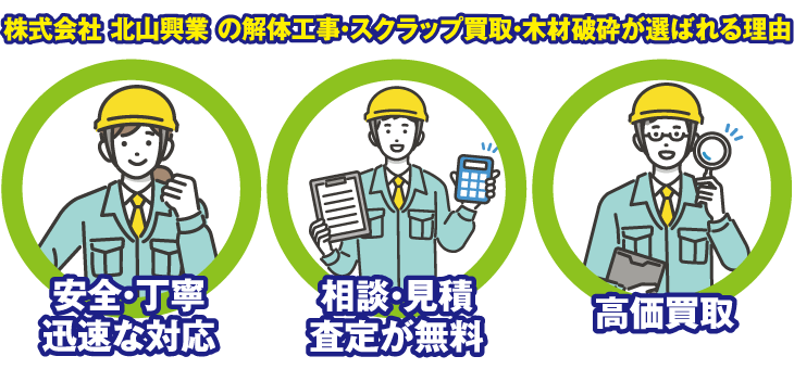 北山興業は安全迅速高価買取